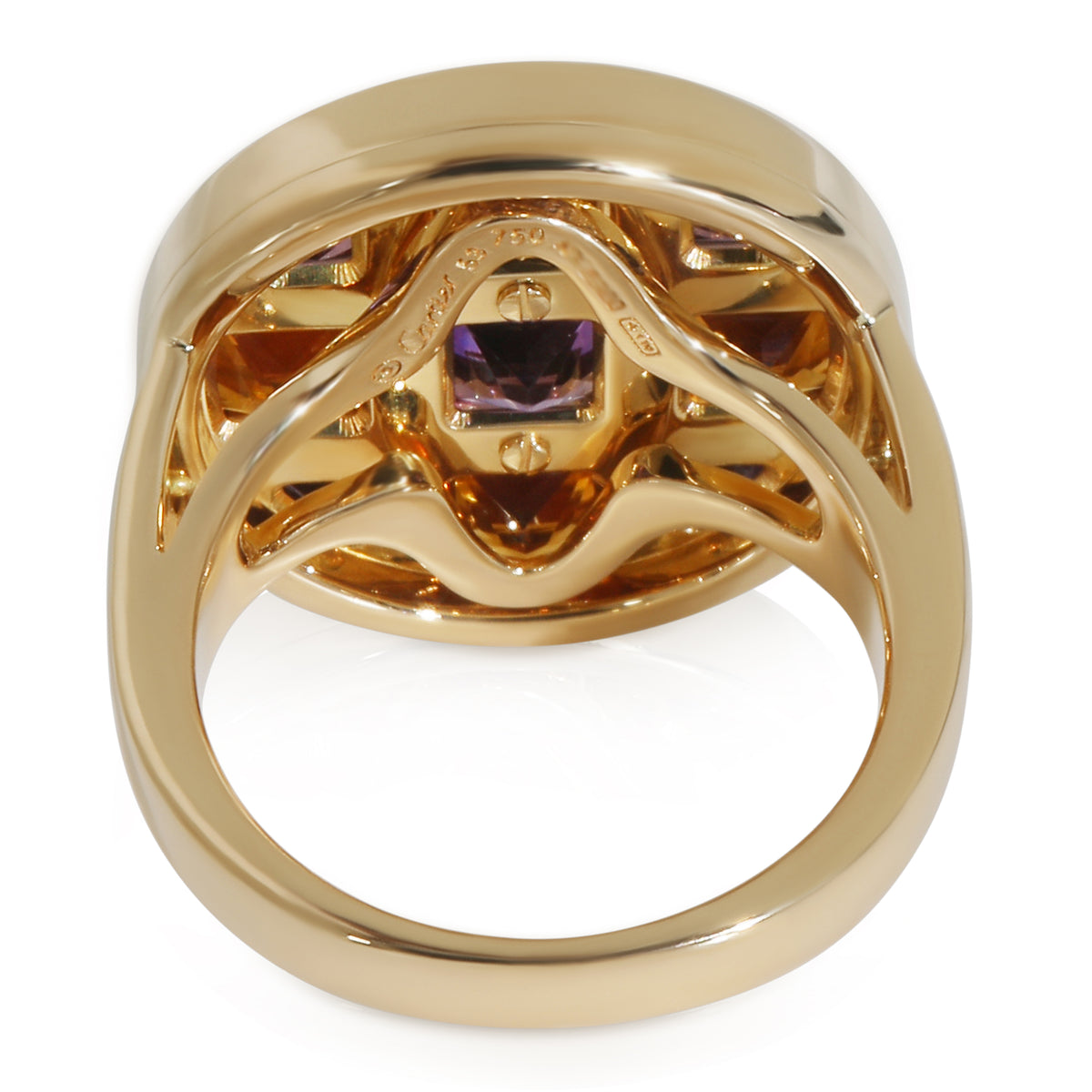 Yellow Gold Citrine and Amethyst Pasha de Cartier Ring