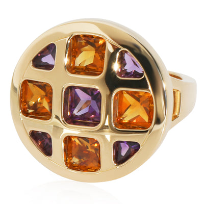 Yellow Gold Citrine and Amethyst Pasha de Cartier Ring