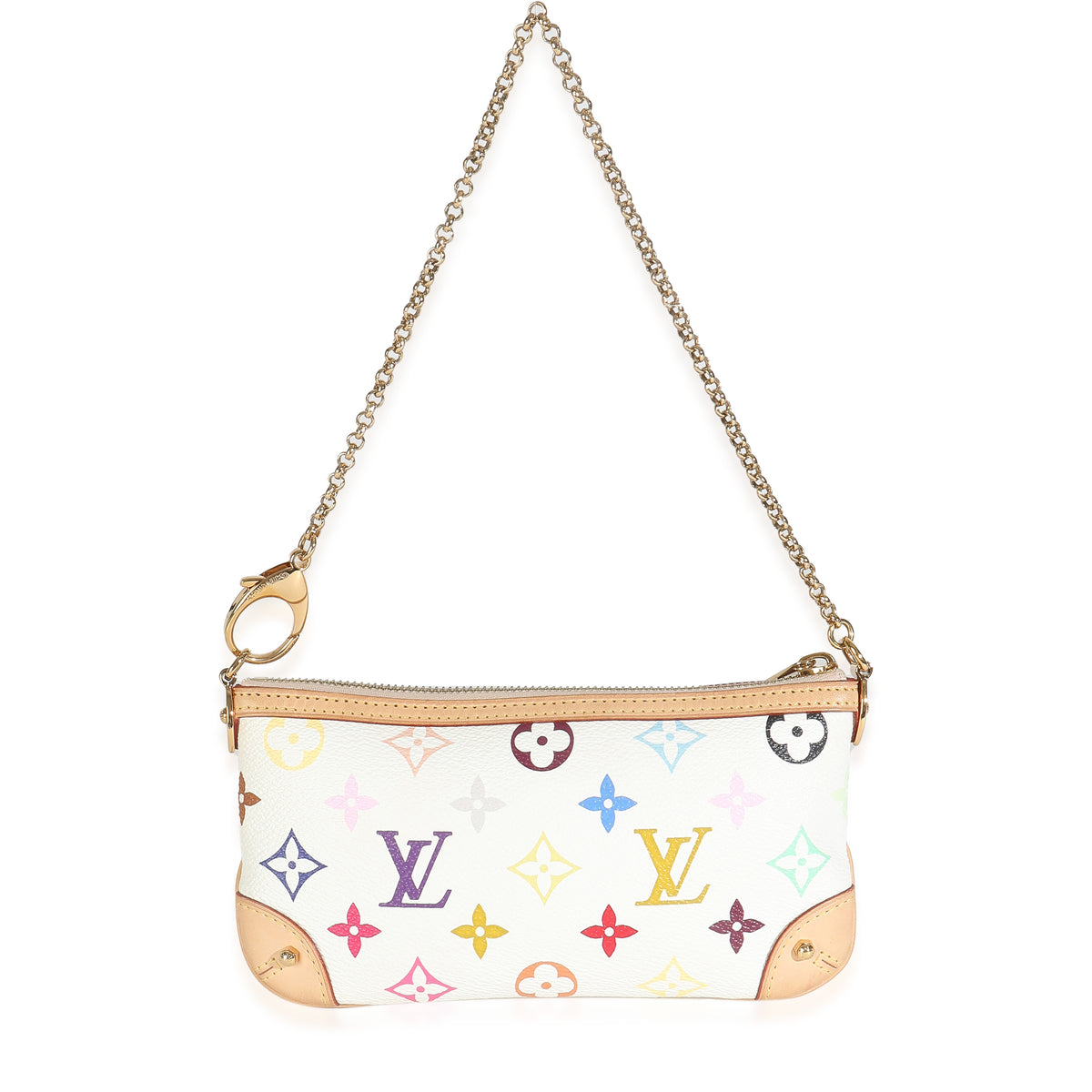 White Multicolor Canvas Milla Pochette MM