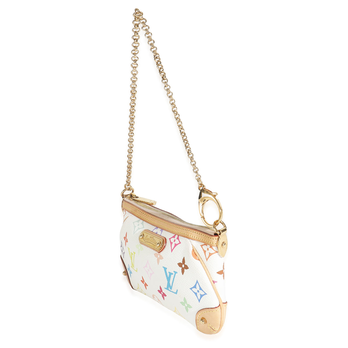 White Multicolor Canvas Milla Pochette MM