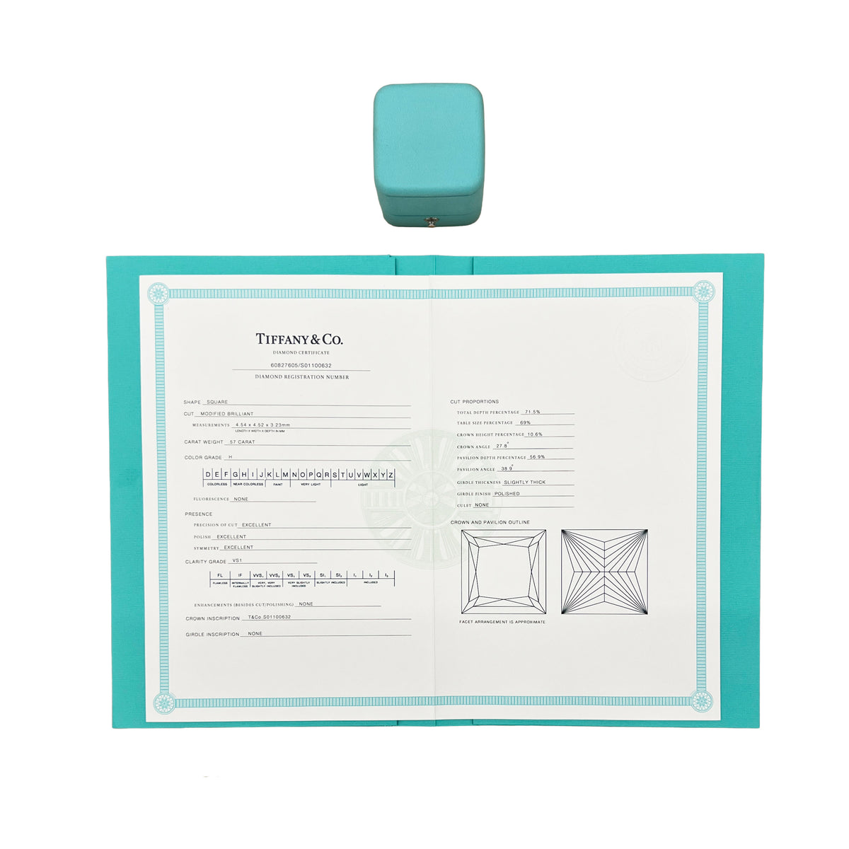 0.51 ct Princess Diamond Engagement Ring