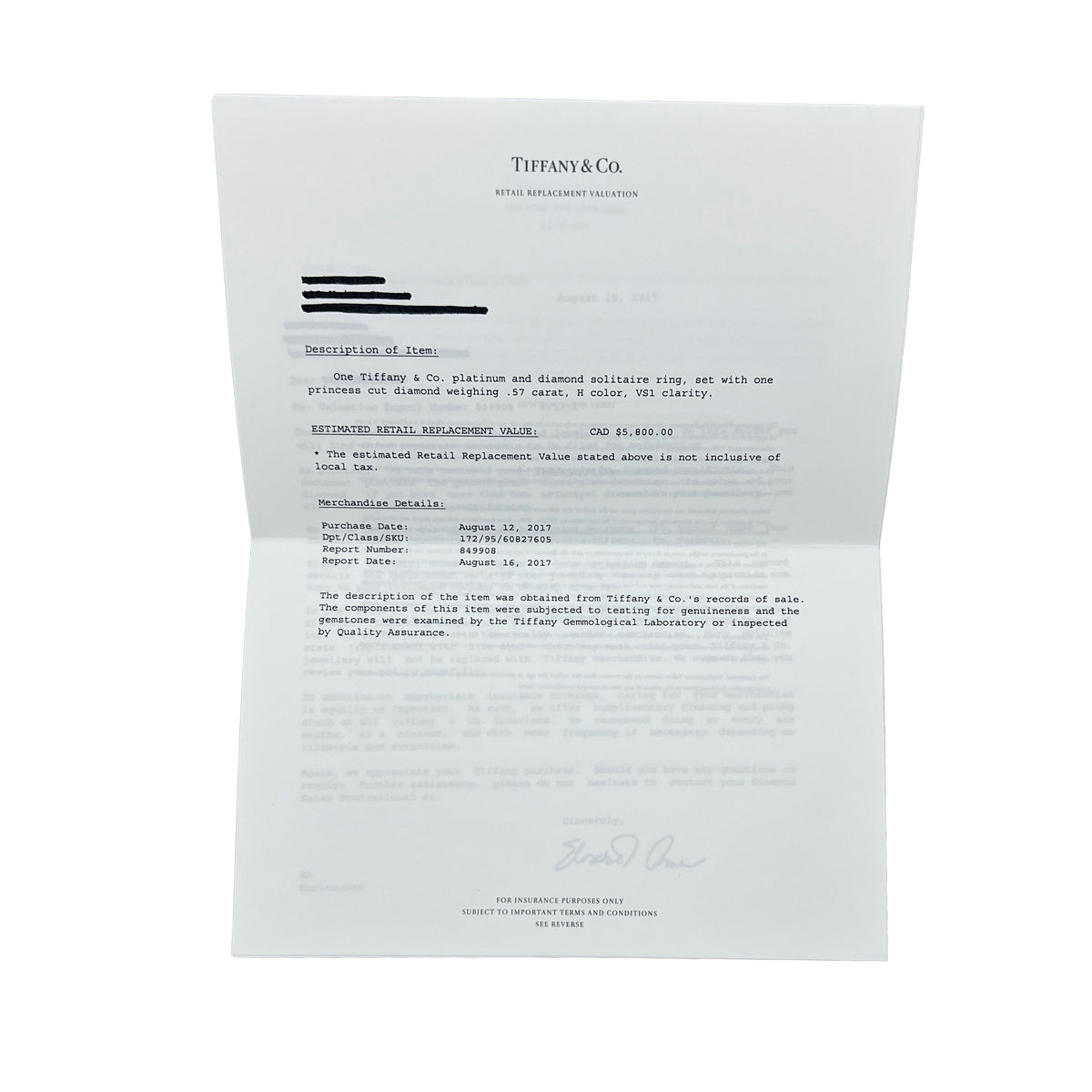 0.51 ct Princess Diamond Engagement Ring