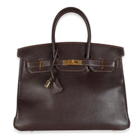 Hermès Vintage Havane Gulliver Birkin 35 GHW Handbag id