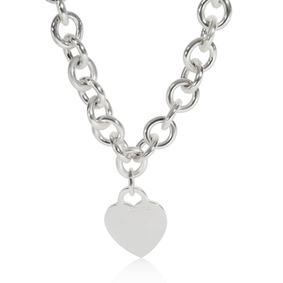 Sterling Silver  Heart Tag Necklace