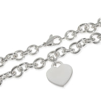 Sterling Silver  Heart Tag Necklace