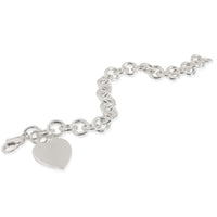 Sterling Silver  Heart Tag Bracelet