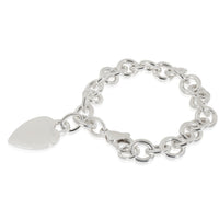 Sterling Silver  Heart Tag Bracelet