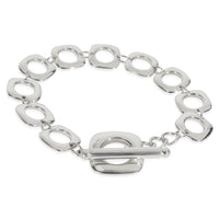 Sterling Silver  Square Link Bracelet