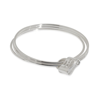 Sterling Silver  1837 Lock Triple Bangle Bracelet