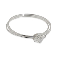 Sterling Silver  1837 Lock Triple Bangle Bracelet
