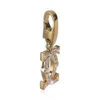Yellow Gold Diamond Vintage Double C de Cartier Charm