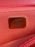 Pink Quilted Lambskin Classic Wallet On Chain