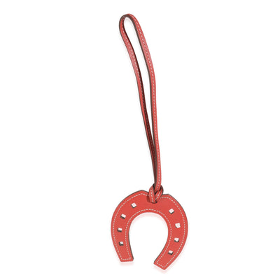 Rouge Grenat Swift Paddock Horseshoe Bag Charm
