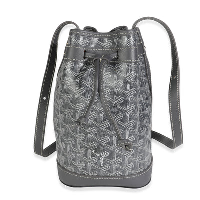 Grey Goyardine Canvas Petit Flot Bucket Bag
