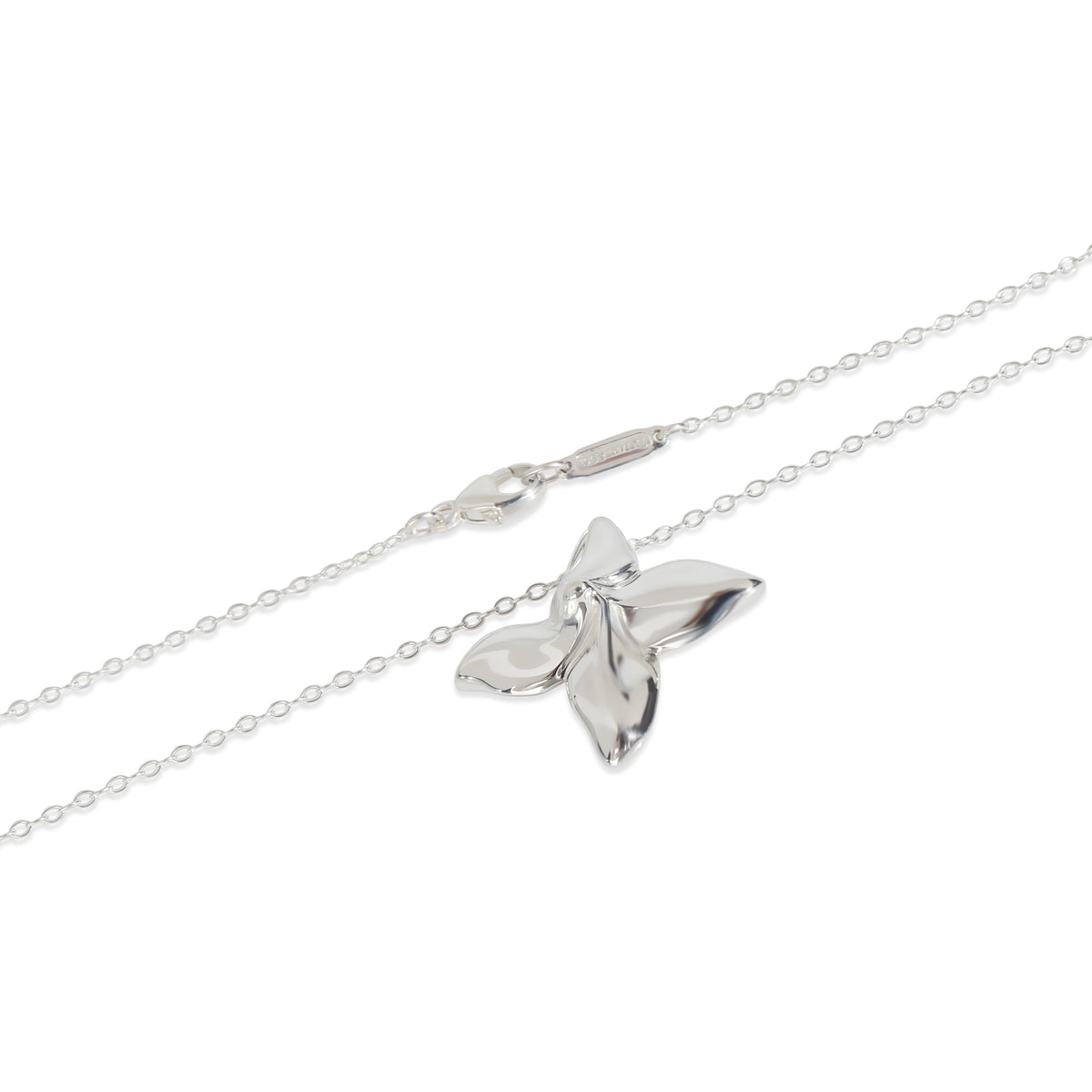 Sterling Silver  Poinsettia Flower Pendant