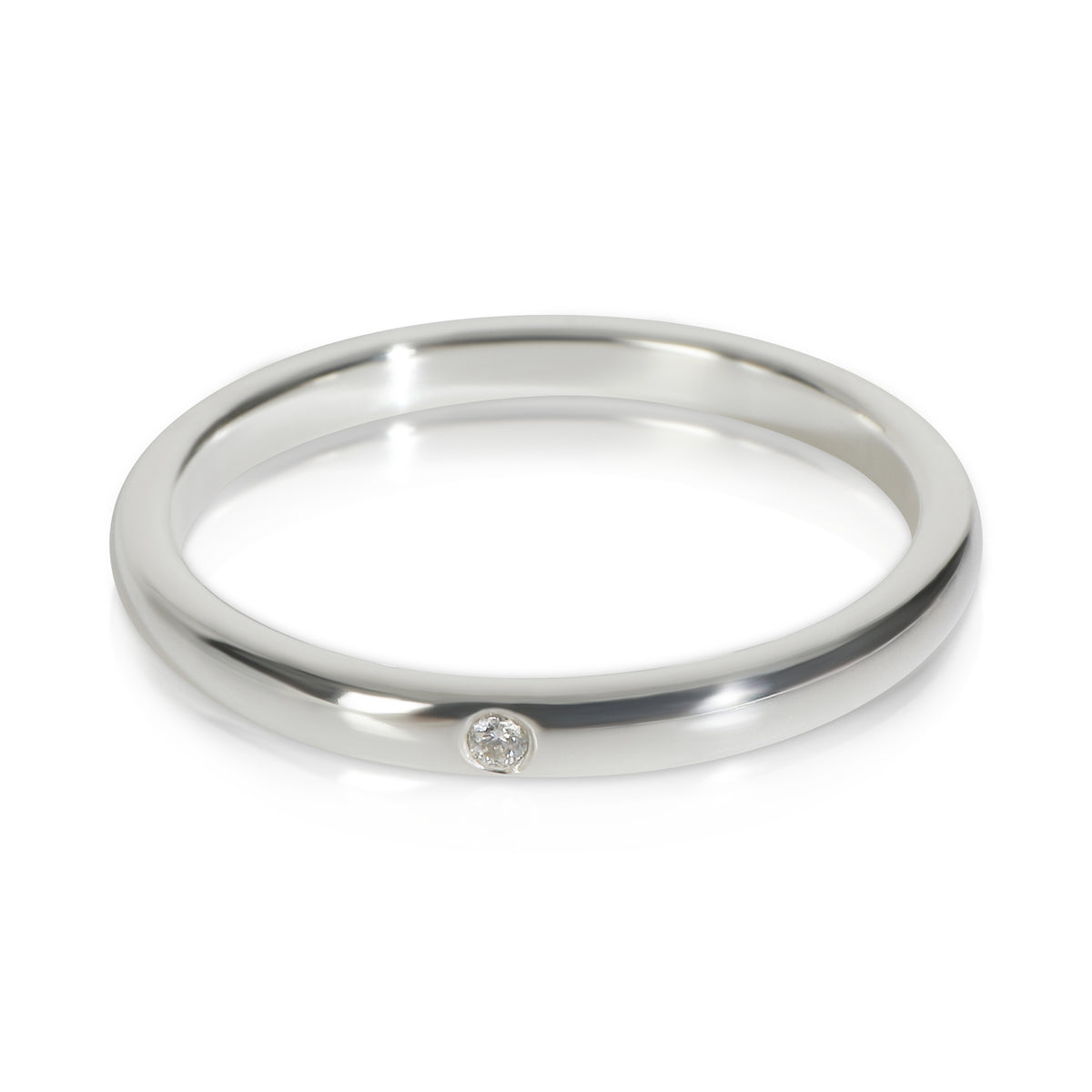 Sterling Silver Diamond Elsa Peretti Stacking Band