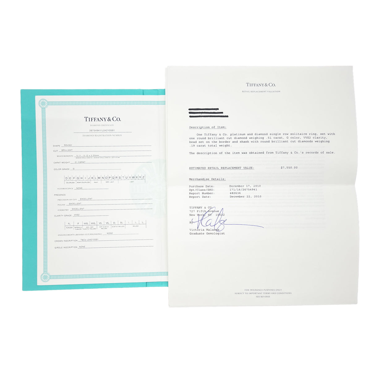 0.51 ct Round Brilliant Diamond Legacy Engagement Ring