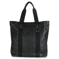 Black Guccissima Vertical Tote