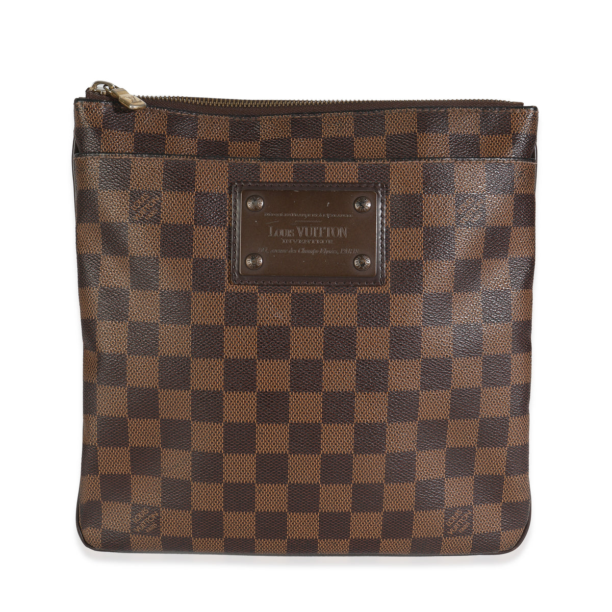 Damier Ebene Canvas Brooklyn Flat Pochette