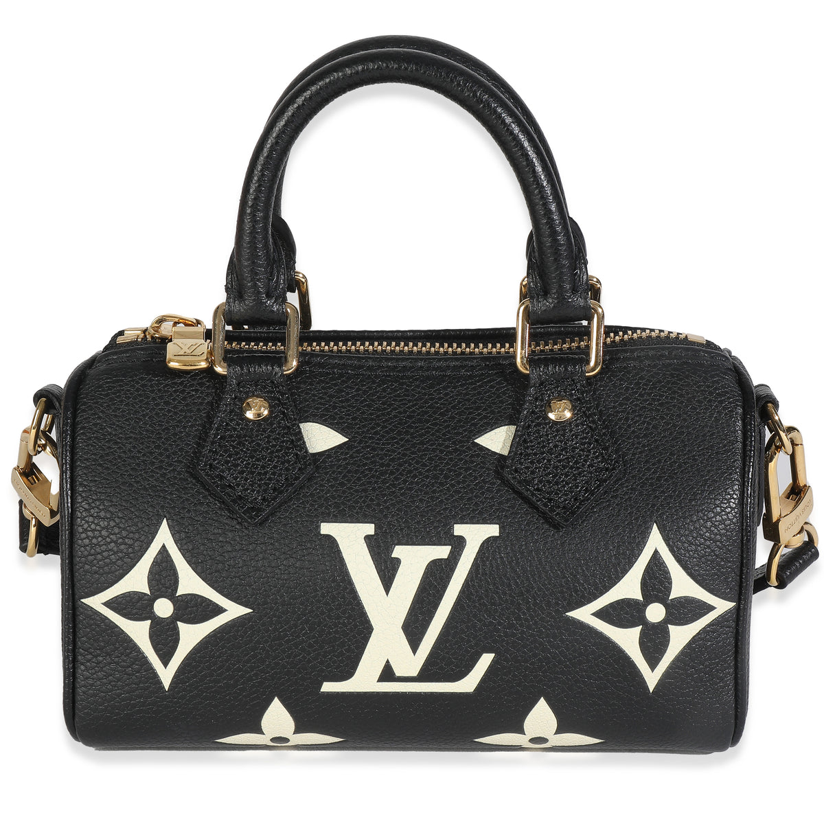 Black Beige Giant Monogram Empreinte Nano Speedy