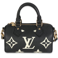 Black Beige Giant Monogram Empreinte Nano Speedy