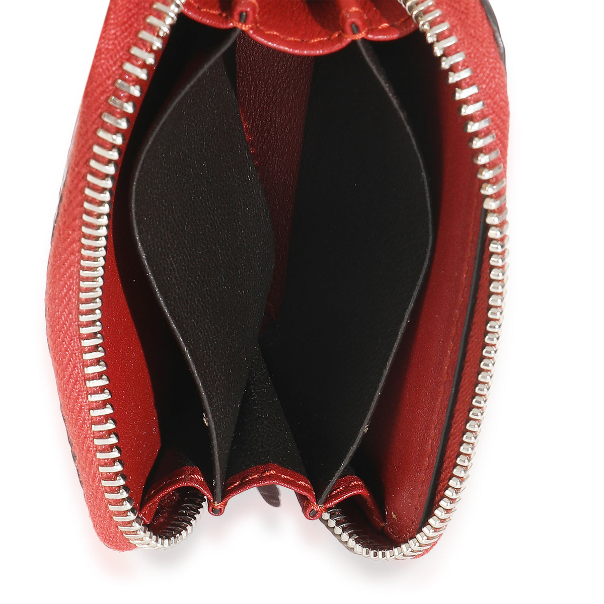 Cherry Gloss Crocodile Zip Around Card Case