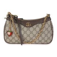 Beige GG Supreme Canvas Dollar Calfskin Web Small Ophidia GG Mini Bag