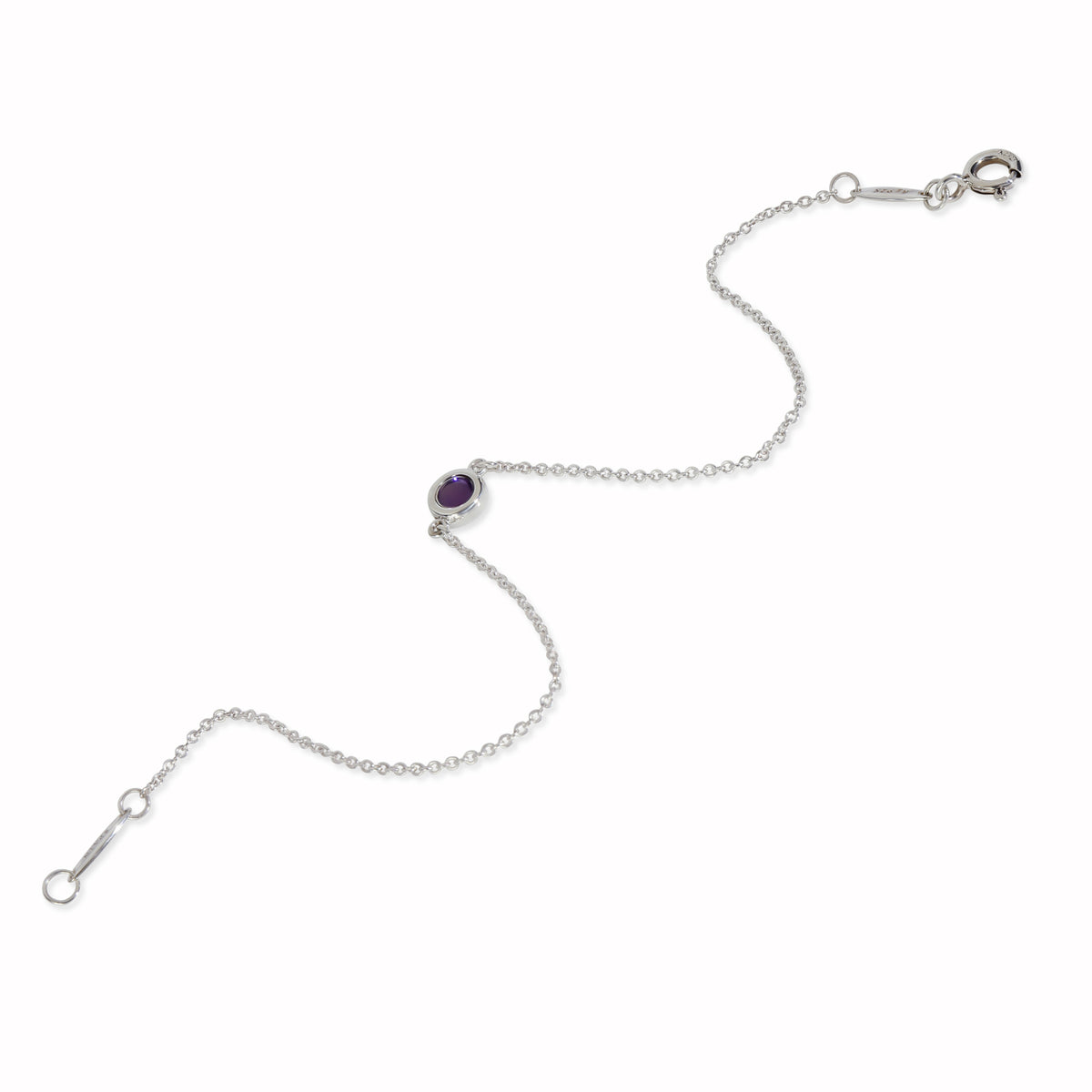 Sterling Silver Amethyst Elsa Peretti Color By The Yard Bracelet