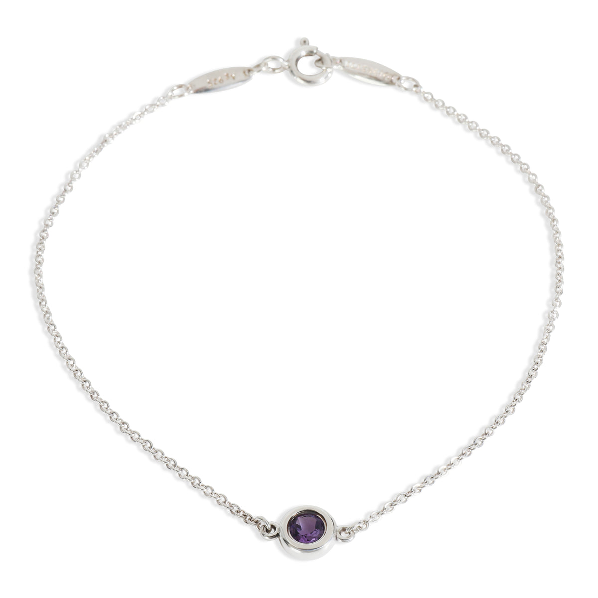 Sterling Silver Amethyst Elsa Peretti Color By The Yard Bracelet