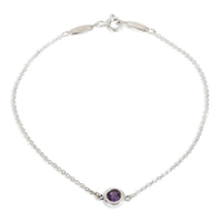 Sterling Silver Amethyst Elsa Peretti Color By The Yard Bracelet