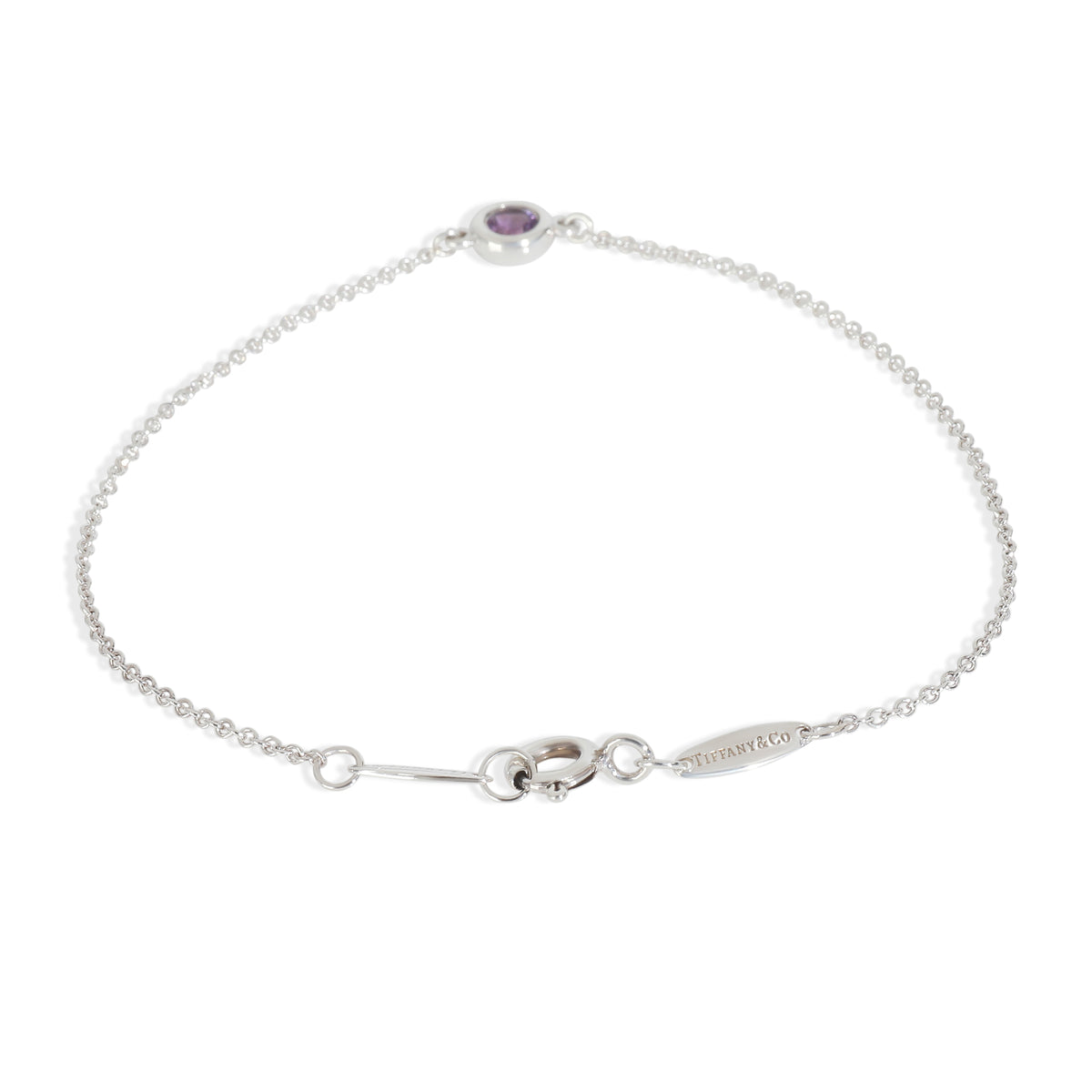 Sterling Silver Amethyst Elsa Peretti Color By The Yard Bracelet
