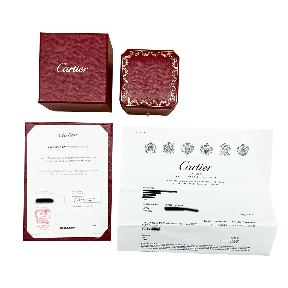 Cartier Yellow Gold  Panthere de  Ring box