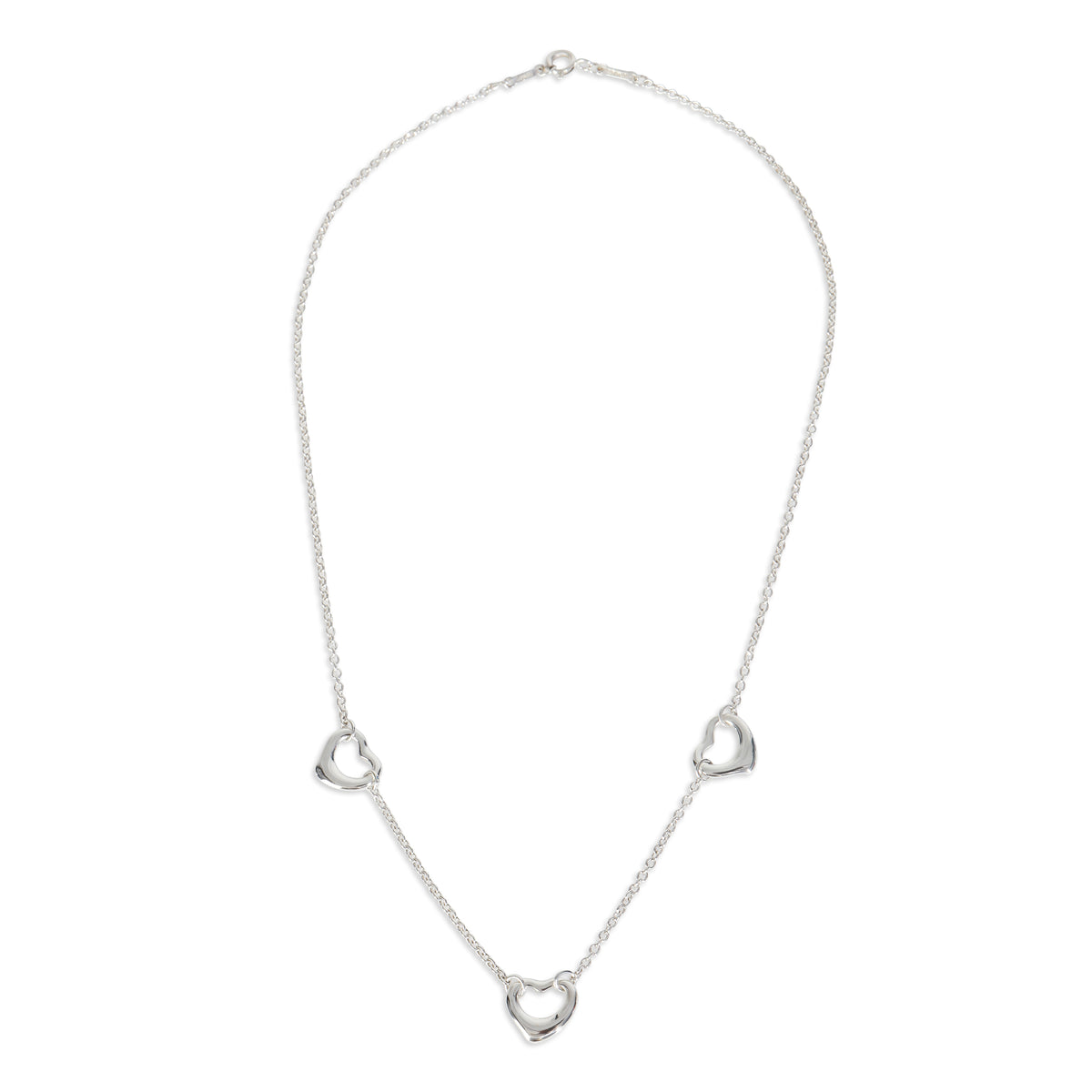 Sterling Silver  Paloma Picasso Open Heart Station Necklace