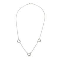 Sterling Silver  Paloma Picasso Open Heart Station Necklace