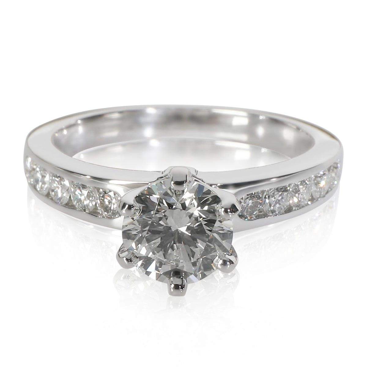 0.99 ct Round Brilliant Diamond Channel Set Engagement Ring