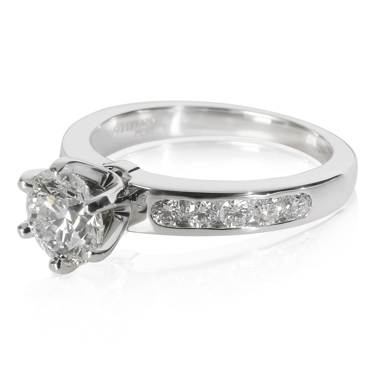 0.99 ct Round Brilliant Diamond Channel Set Engagement Ring