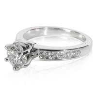 0.99 ct Round Brilliant Diamond Channel Set Engagement Ring