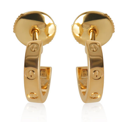 Yellow Gold  Small Model Love Hoop Earrings