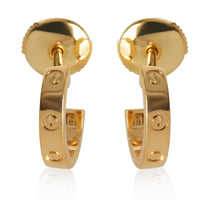 Yellow Gold  Small Model Love Hoop Earrings