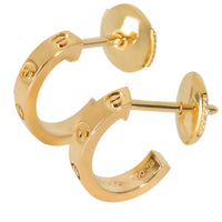 Yellow Gold  Small Model Love Hoop Earrings