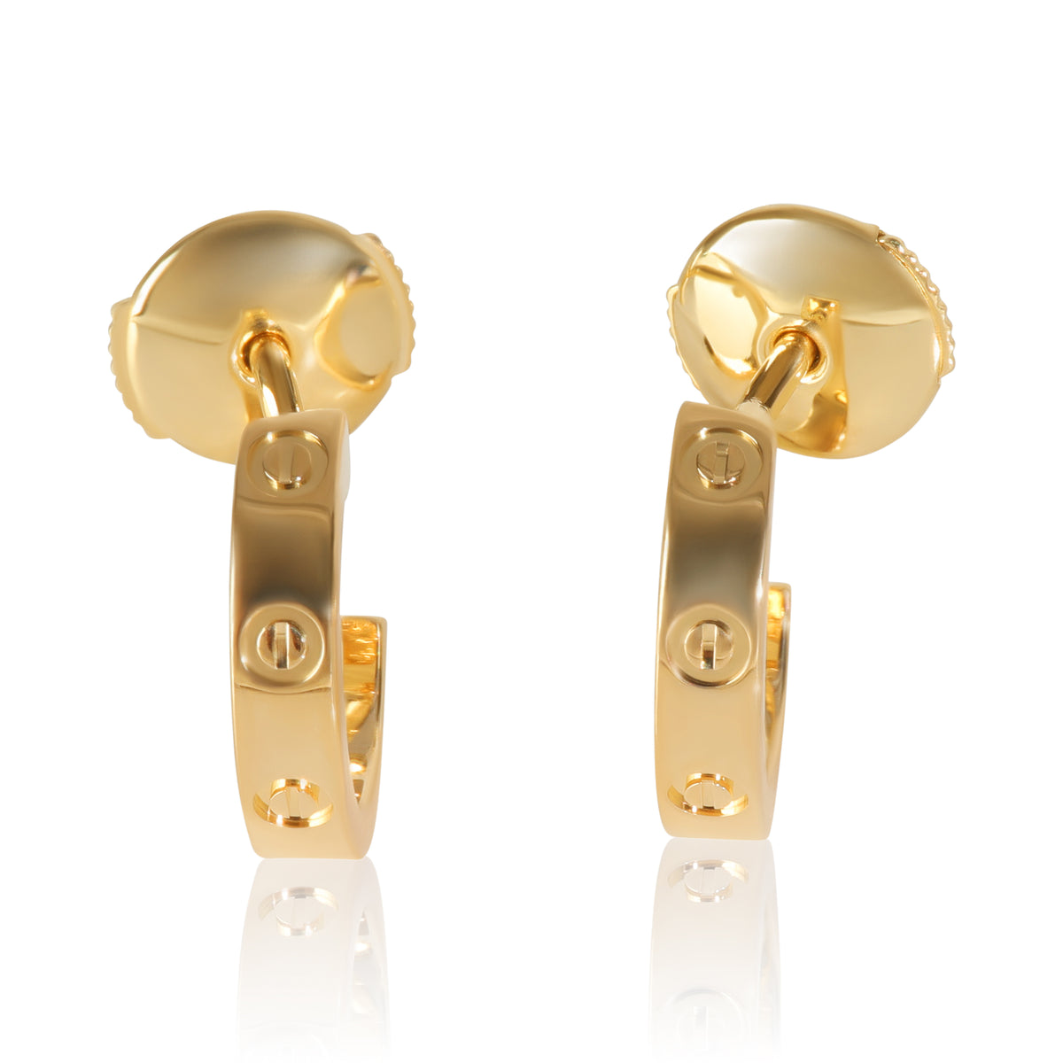 Yellow Gold  Small Model Love Hoop Earrings