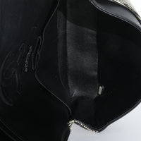Chanel Black White Striped Patent Medium Classic Double Flap Bag Handbag ad3