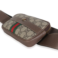 Beige Ebony GG Supreme Canvas Small Ophidia Belt Bag 85/34