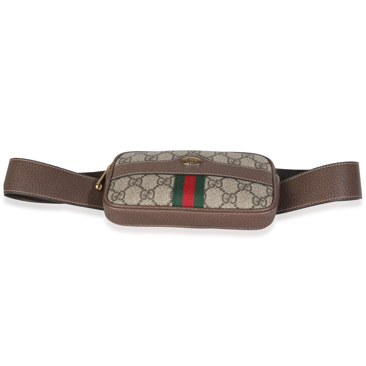 Beige Ebony GG Supreme Canvas Small Ophidia Belt Bag 85/34
