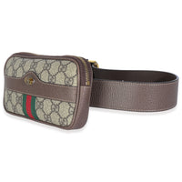 Beige Ebony GG Supreme Canvas Small Ophidia Belt Bag 85/34