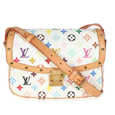 White Multicolor Monogram Canvas Sologne