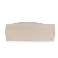 Black Natural Linen Calfskin Rive Gauche Tote