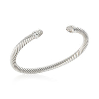 Sterling Silver Diamond Cable Classic Bracelet