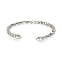 Sterling Silver Diamond Cable Classic Bracelet