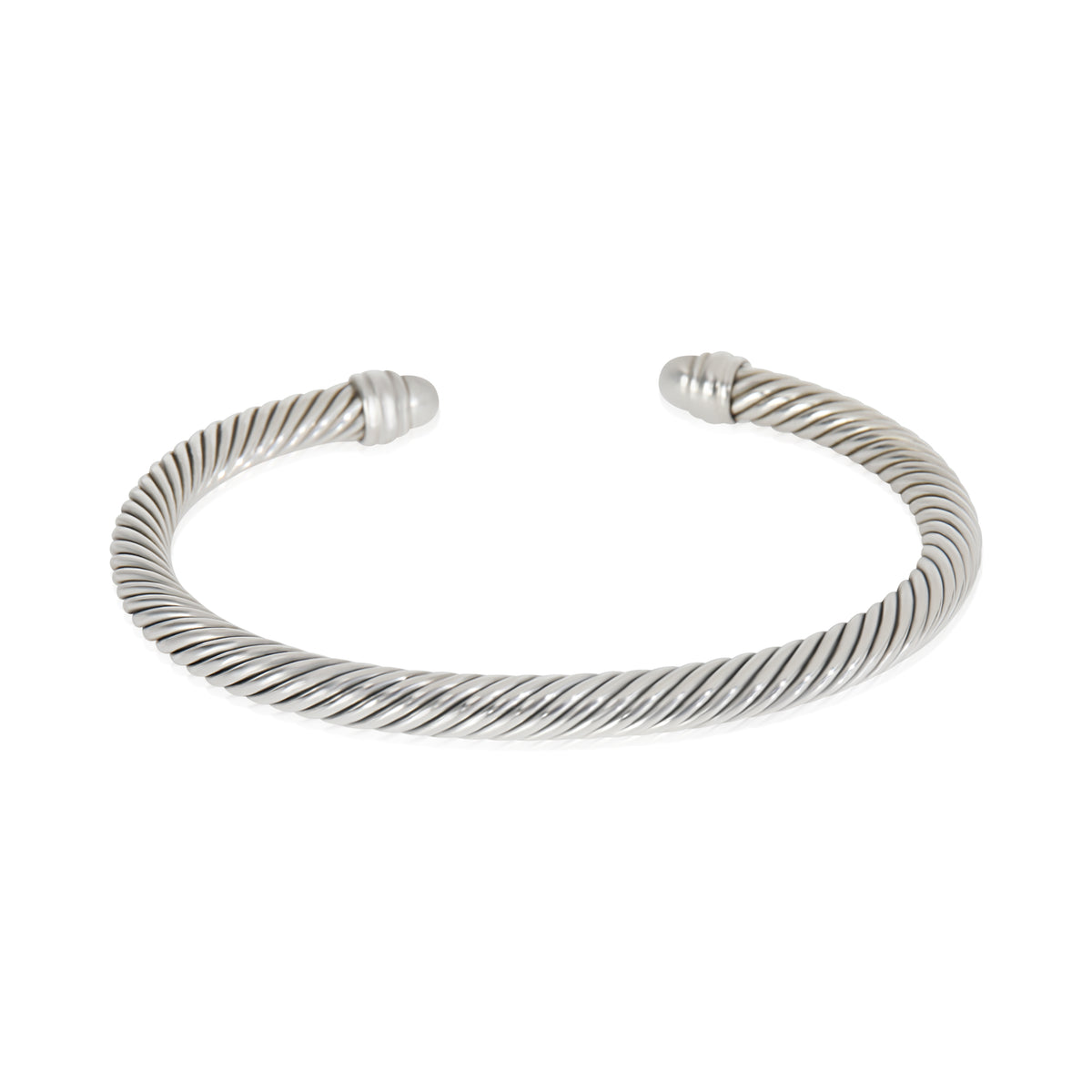 Sterling Silver Diamond Cable Classic Bracelet